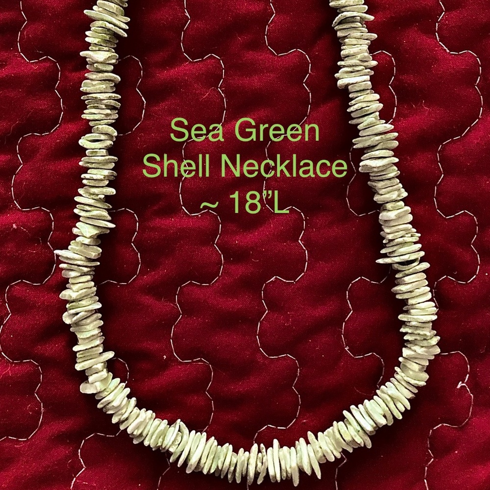 Sea Green Authentic Shell Necklace